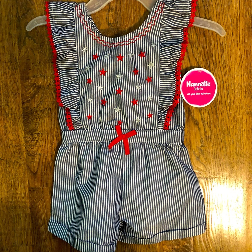 Brand new Stars and Stripes  toddler jumpsuit
